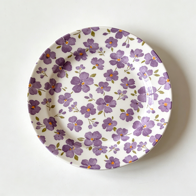 Lavender Floral Print Melamine Plate