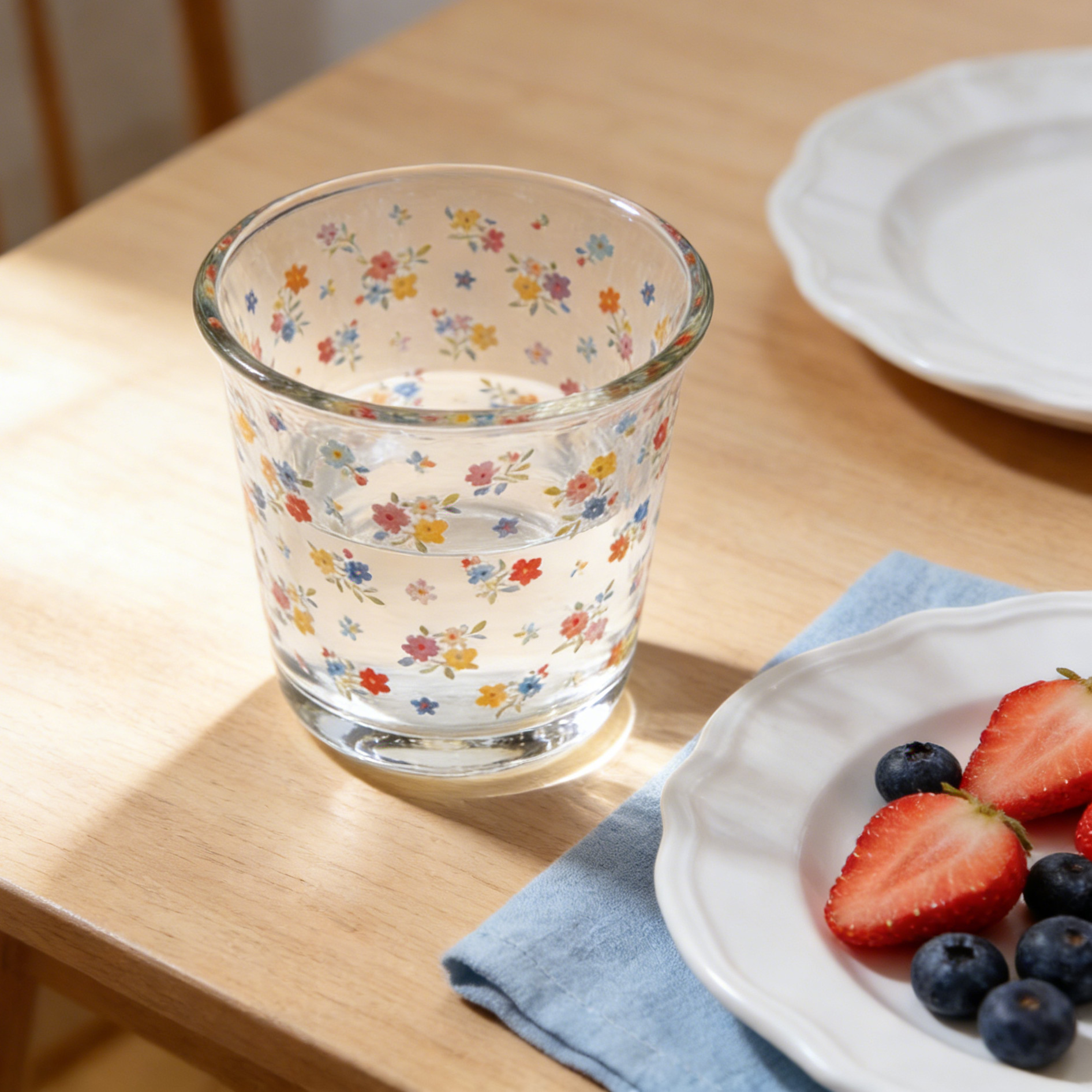 Mini Wildflower Print Glass Tumbler