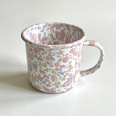 Speckled Enamel Mug in Pink & Pastel Tones