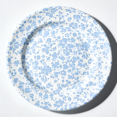 Sky Blue Splatter Pattern Melamine Plate