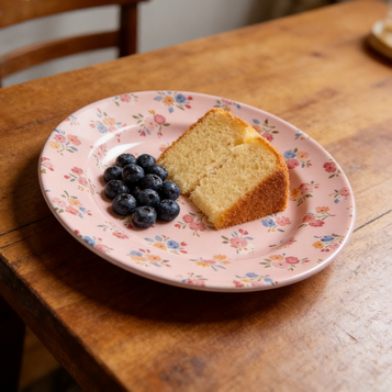 Blush Pink Ditsy Floral Melamine Plate
