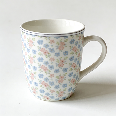 Vintage Floral Porcelain Mug