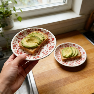 Red Ditsy Floral Ceramic Side Plate