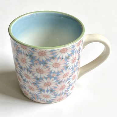 Pink Daisy Porcelain Mug